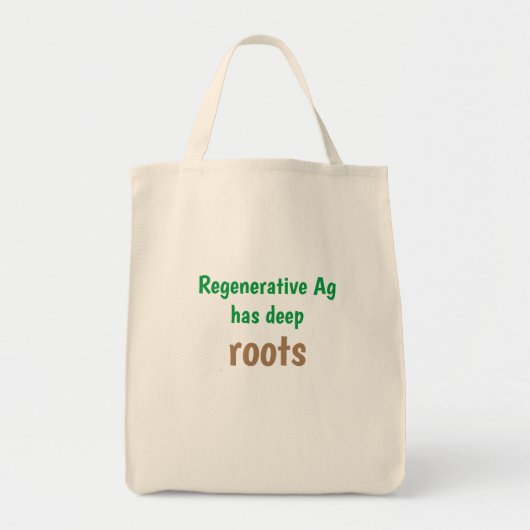 "Regeneratieve ag heeft diepe wortels", natuurlijk Tote Bag (Voorkant)
