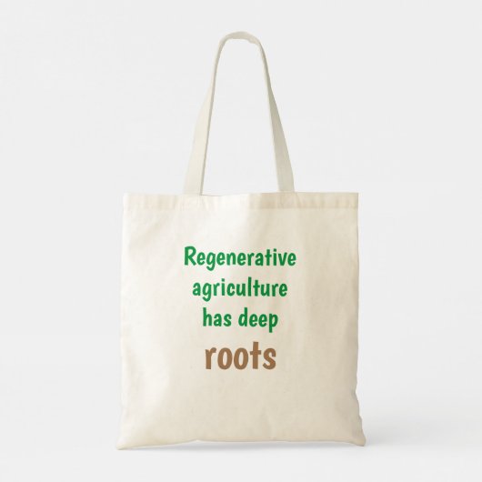 "Regeneratieve ag heeft diepe wortels", natuurlijk Tote Bag (Achterkant)
