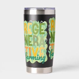 Regeneratieve landbouw gezond groen leven geïsoleerde drinkbeker