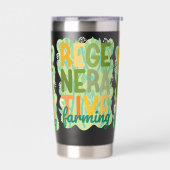 Regeneratieve landbouw gezond groen leven geïsoleerde drinkbeker (Links)