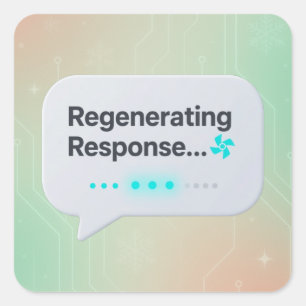 Regenererende respons... 🔄   Grappige AI kerst Vierkante Sticker