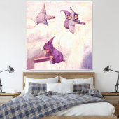 Regenfeeën die regen maken canvas afdruk (Insitu (Slaapkamer))