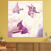 Regenfeeën die regen maken canvas afdruk (Insitu (Woonkamer))