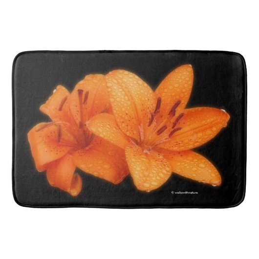 Regengekust Oranje-Aziatische tijgergelieerd Badmat (Voorkant)