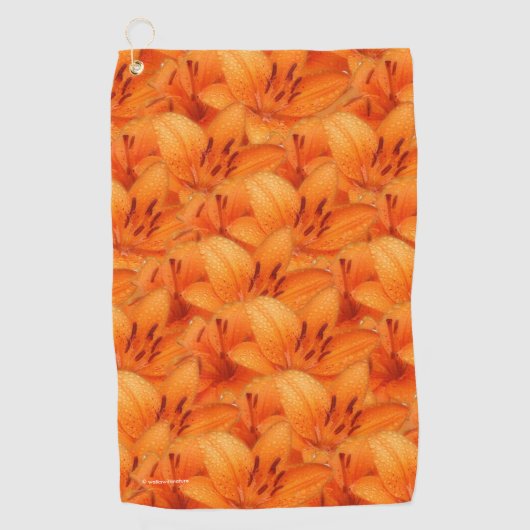 Regengekust Oranje-Aziatische tijgergelieerd Golfhanddoek (Voorkant)