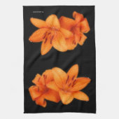 Regengekust Oranje-Aziatische tijgergelieerd Theedoek (Verticaal)