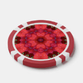 Regengekuste scharlaken caleidoscoop poker chips (Enkel)