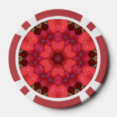 Regengekuste scharlaken caleidoscoop poker chips (Achterkant)