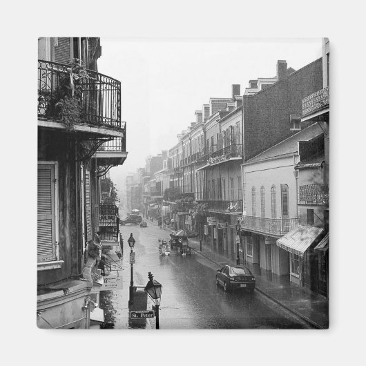 Regengeveegd Royal Street Franse wijk magneet (Voorkant)