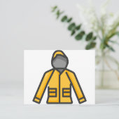 regenjas briefkaart (Staand voorkant)