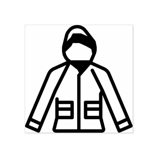 regenjas rubberstempel (Afrduk)