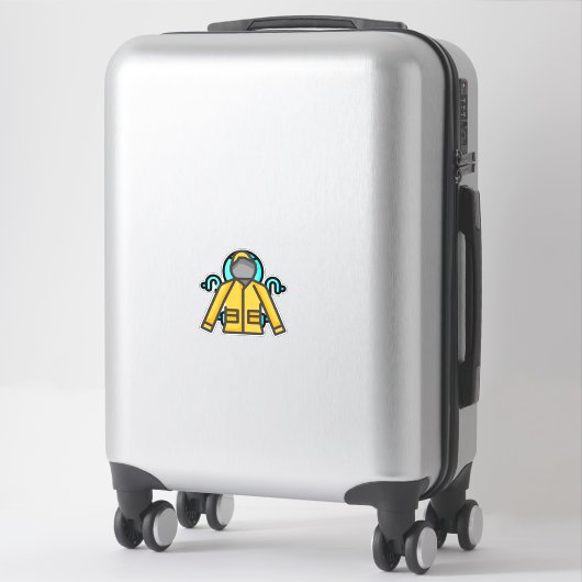 regenjas sticker (Koffer)
