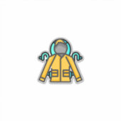 regenjas sticker (Voorkant)