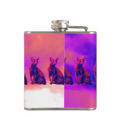 regenkatten heupfles (Achterkant)