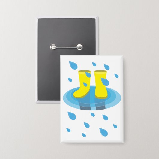 Regenlaarzen Button (Voorkant / Achterkant)