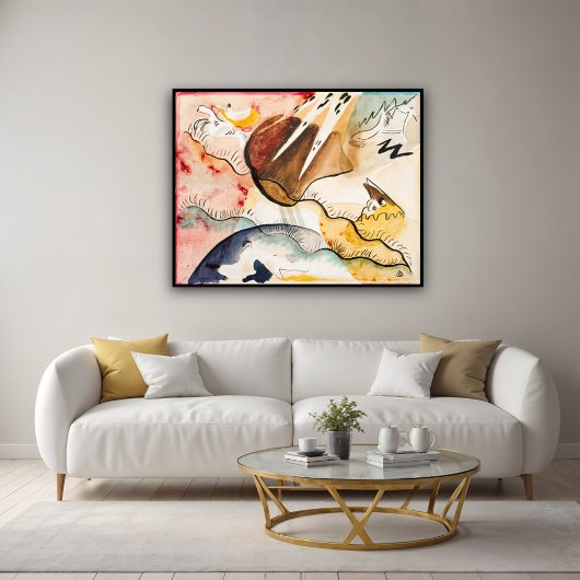 Regenlandschap (1911) getekend door Wassily Kandin Poster