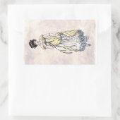 Regenmatige Mode - Lady #1 - 4 Zelfklever Rechthoekige Sticker (Tas)