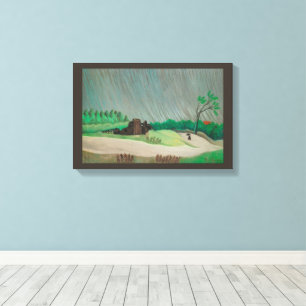 Regenochtend Henri Rousseau, Vintage Fine Art Canvas Afdruk