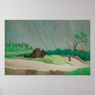 Regenochtend Henri Rousseau, Vintage Fine Art Poster