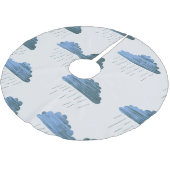 Regenpatroon: donkere wolken kerstboom rok (Gekanteld)