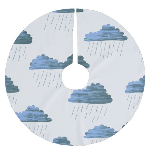 Regenpatroon: donkere wolken kerstboom rok (Voorkant)