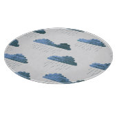 Regenpatroon: donkere wolken  snijplank (Hoek)