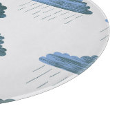 Regenpatroon: donkere wolken  snijplank (Hoek)