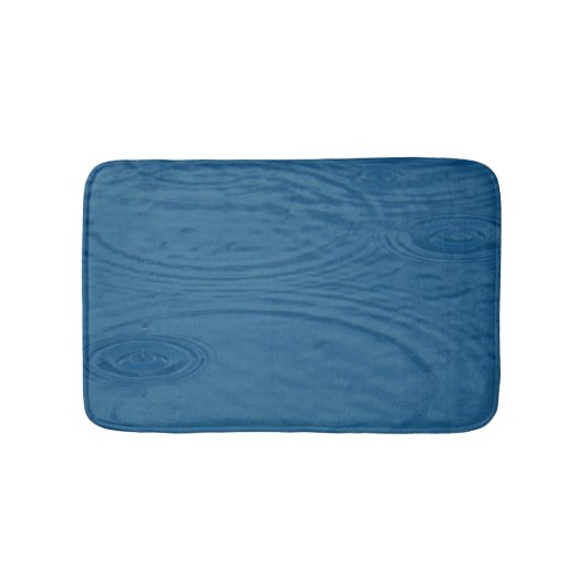 Regenrimpels (blauwe watergolven) badmat (Voorkant)