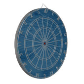Regenrimpels (blauwe watergolven) dartbord (Voorkant Links)