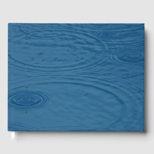 Regenrimpels (blauwe watergolven) gastenboek (Voorkant)