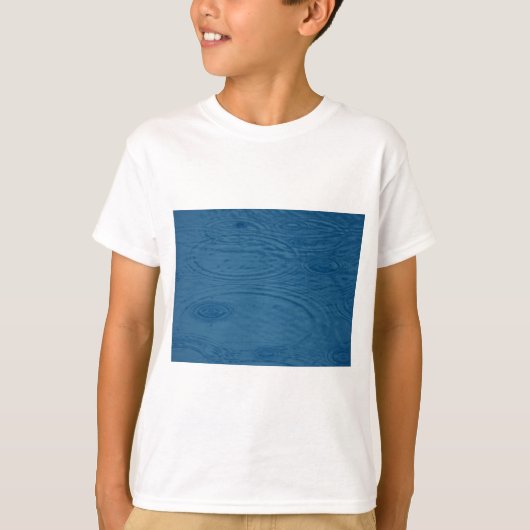 Regenrimpels (blauwe watergolven) t-shirt (Voorkant)