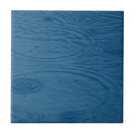 Regenrimpels (blauwe watergolven) tegeltje