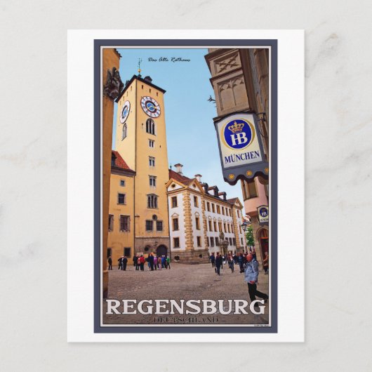 Regensburg - Altes Rathaus Briefkaart (Voorkant)