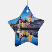 Regensburg, Bavaria at Dawn Keramisch Ornament (Rechts)
