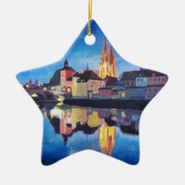 Regensburg, Bavaria at Dawn Keramisch Ornament