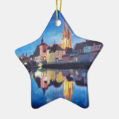 Regensburg, Bavaria at Dawn Keramisch Ornament (Links)
