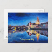Regensburg, Beieren bij Dawn Briefkaart (Voorkant / Achterkant)