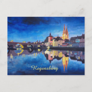 Regensburg, Beieren bij Dawn Briefkaart