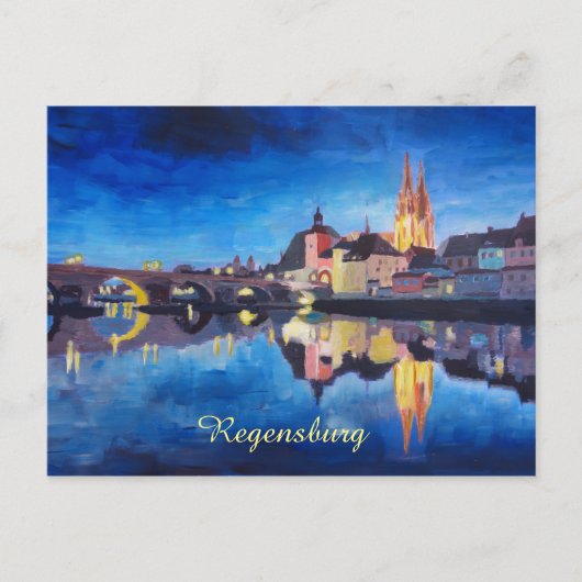 Regensburg, Beieren bij Dawn Briefkaart (Voorkant)