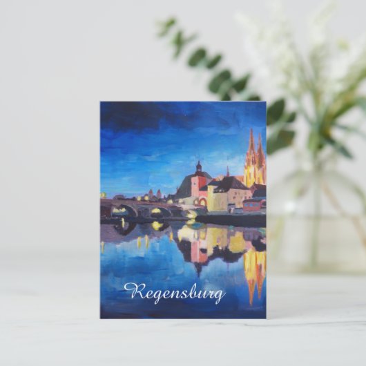 Regensburg, Beieren bij Dawn Briefkaart (Staand voorkant)