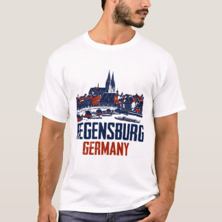 Regensburg Beieren Skyline Langs Donau Rivier T-shirt
