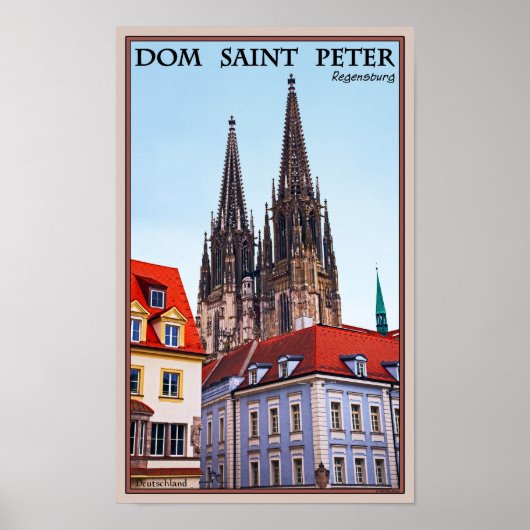 Regensburg - Cathedral St Peter Poster (Voorkant)