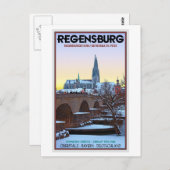 Regensburg - Dom und Steinerne Brücke Briefkaart (Voorkant / Achterkant)