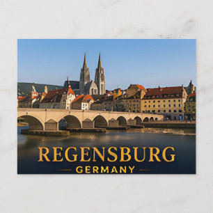 Regensburg Duitsland Historische Rivier Reisbestem Briefkaart