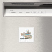 Regensburg Duitsland kaart Magneet (Insitu (Vaatwasser))