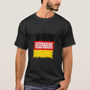 Regensburg Duitsland met Duitse vlag T-shirt