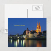 Regensburg, Duitsland, schilderachtig landschapsfo Briefkaart (Voorkant / Achterkant)
