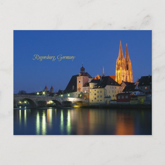 Regensburg, Duitsland, schilderachtig landschapsfo Briefkaart (Voorkant)