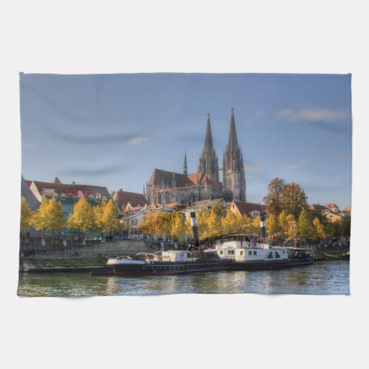 Regensburg, Duitsland Theedoek (Horizontaal)