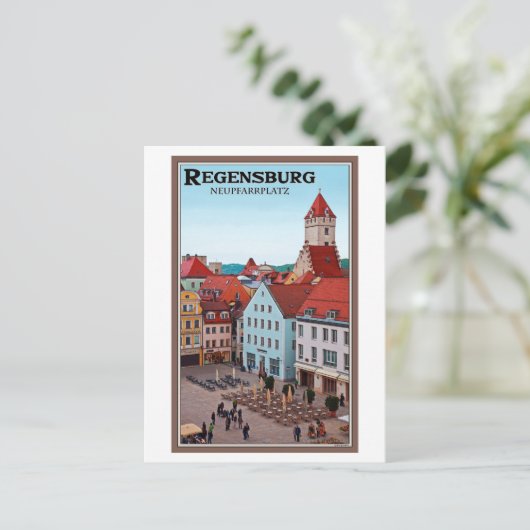 Regensburg - Neupfarrplatz Briefkaart (Staand voorkant)
